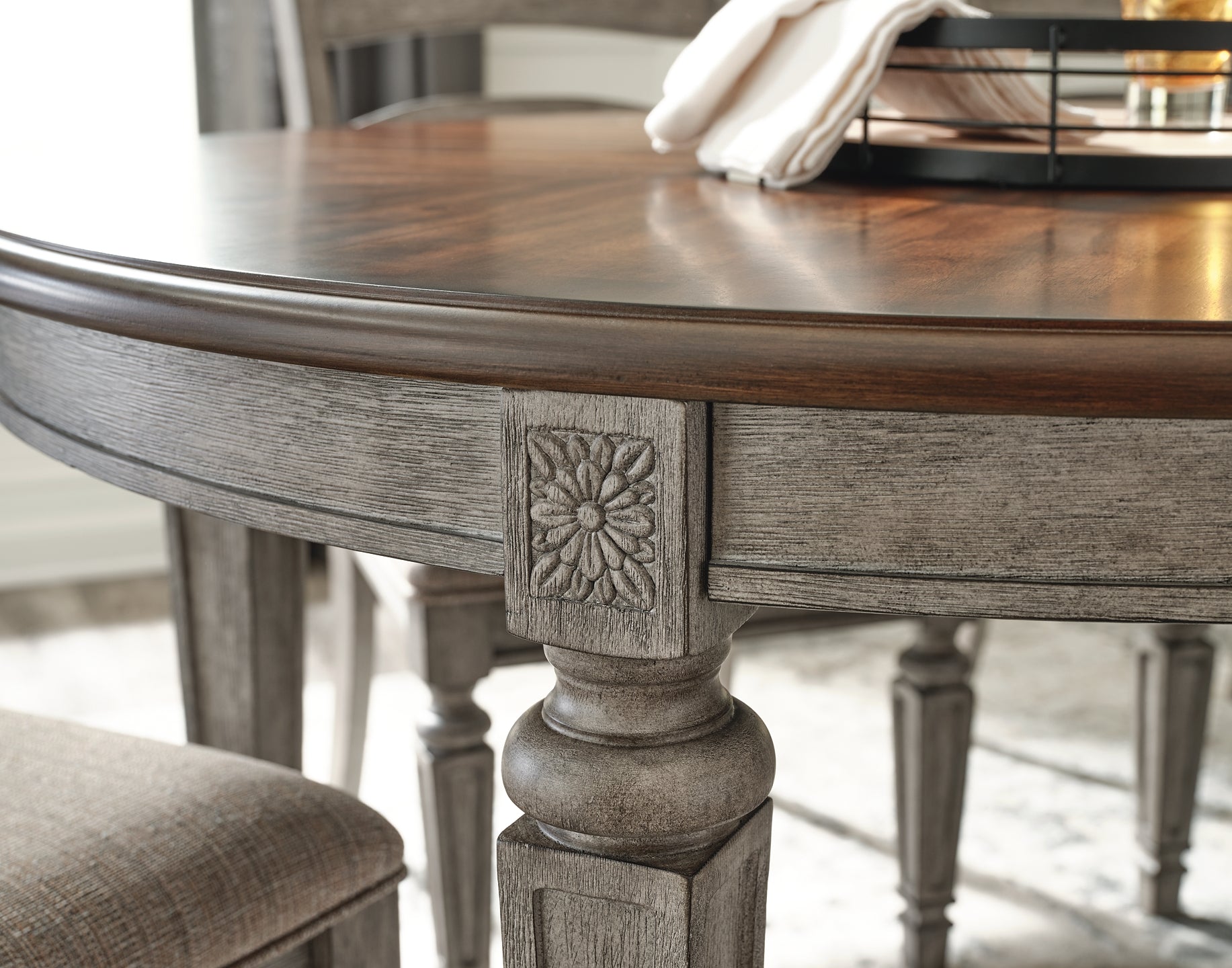 Lodenbay Dining Table and 6 Chairs with Storage at Towne & Country Furniture (AL) furniture, home furniture, home decor, sofa, bedding