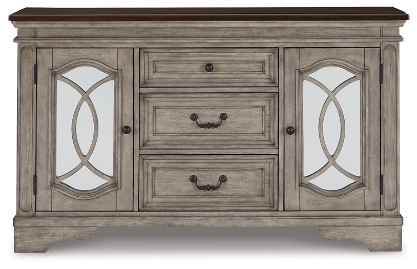 Lodenbay Dining Table and 6 Chairs with Storage at Towne & Country Furniture (AL) furniture, home furniture, home decor, sofa, bedding