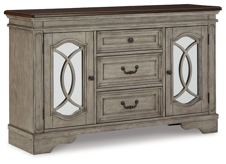 Lodenbay Dining Table and 6 Chairs with Storage at Towne & Country Furniture (AL) furniture, home furniture, home decor, sofa, bedding