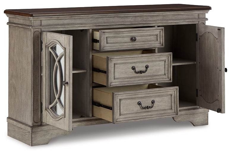 Lodenbay Dining Table and 6 Chairs with Storage at Towne & Country Furniture (AL) furniture, home furniture, home decor, sofa, bedding