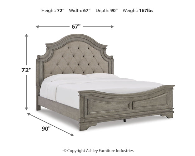 Lodenbay Queen Panel Bed with Mirrored Dresser at Towne & Country Furniture (AL) furniture, home furniture, home decor, sofa, bedding
