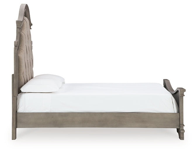Lodenbay Queen Panel Bed with Mirrored Dresser at Towne & Country Furniture (AL) furniture, home furniture, home decor, sofa, bedding