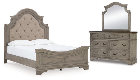 Lodenbay Queen Panel Bed with Mirrored Dresser at Towne & Country Furniture (AL) furniture, home furniture, home decor, sofa, bedding