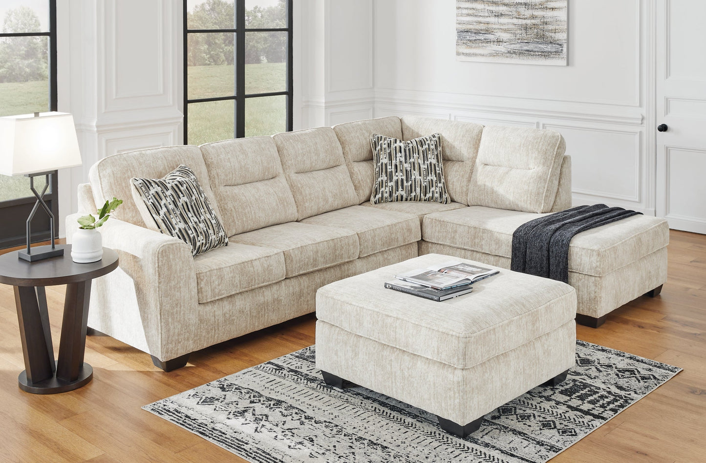 Lonoke 2-Piece Sectional with Ottoman at Towne & Country Furniture (AL) furniture, home furniture, home decor, sofa, bedding