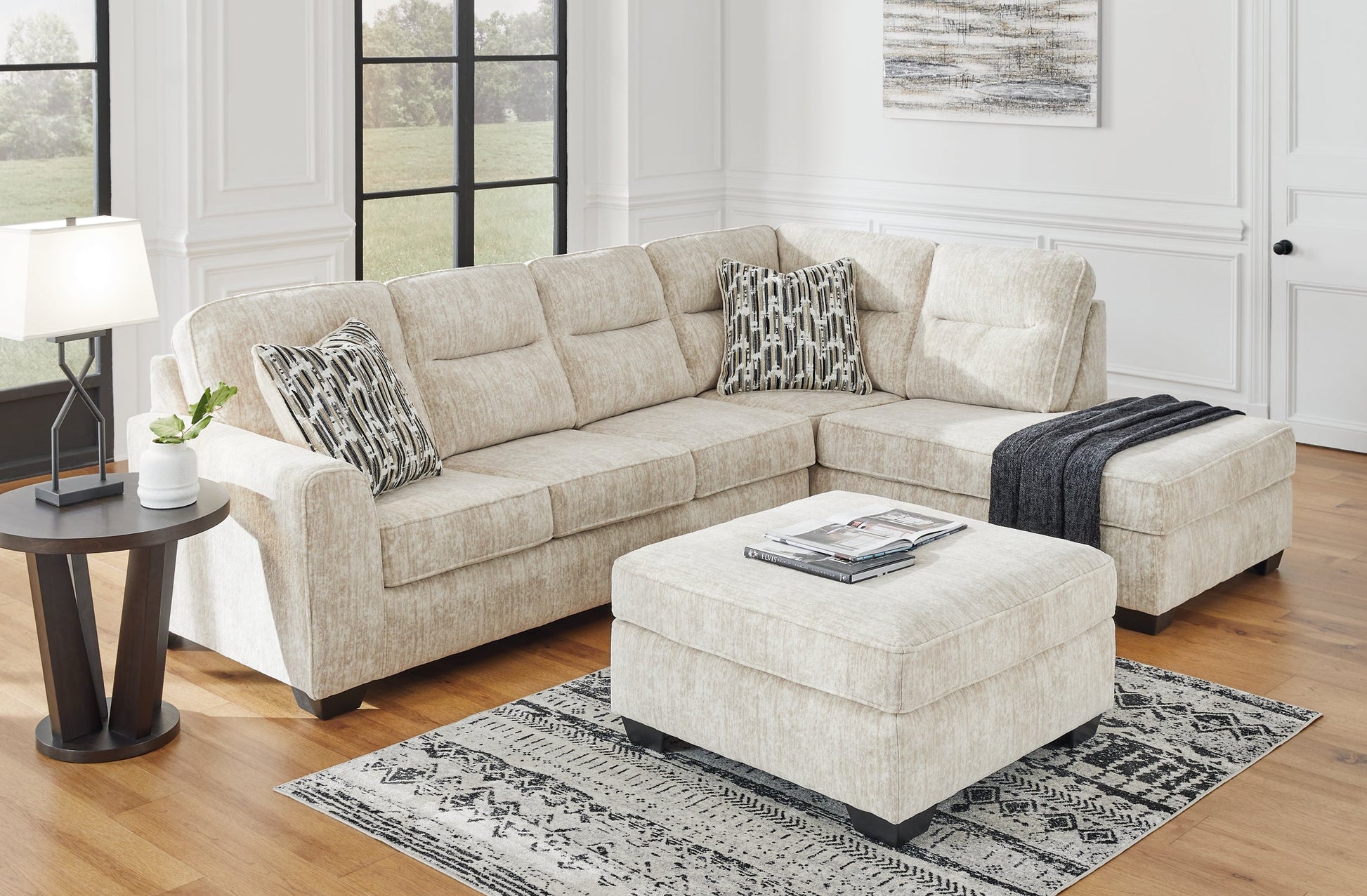 Lonoke 2-Piece Sectional with Ottoman at Towne & Country Furniture (AL) furniture, home furniture, home decor, sofa, bedding