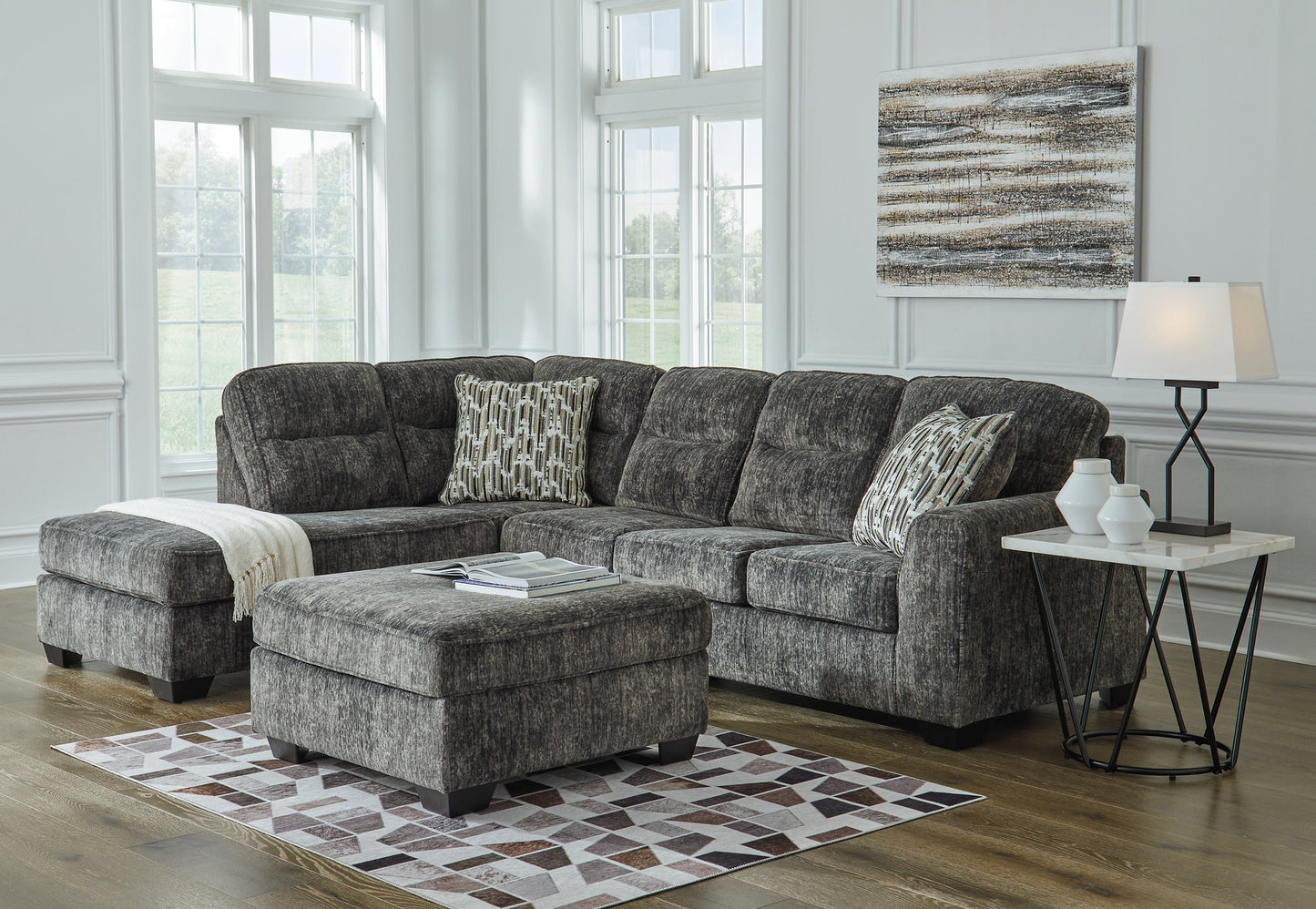Lonoke 2-Piece Sectional with Ottoman at Towne & Country Furniture (AL) furniture, home furniture, home decor, sofa, bedding