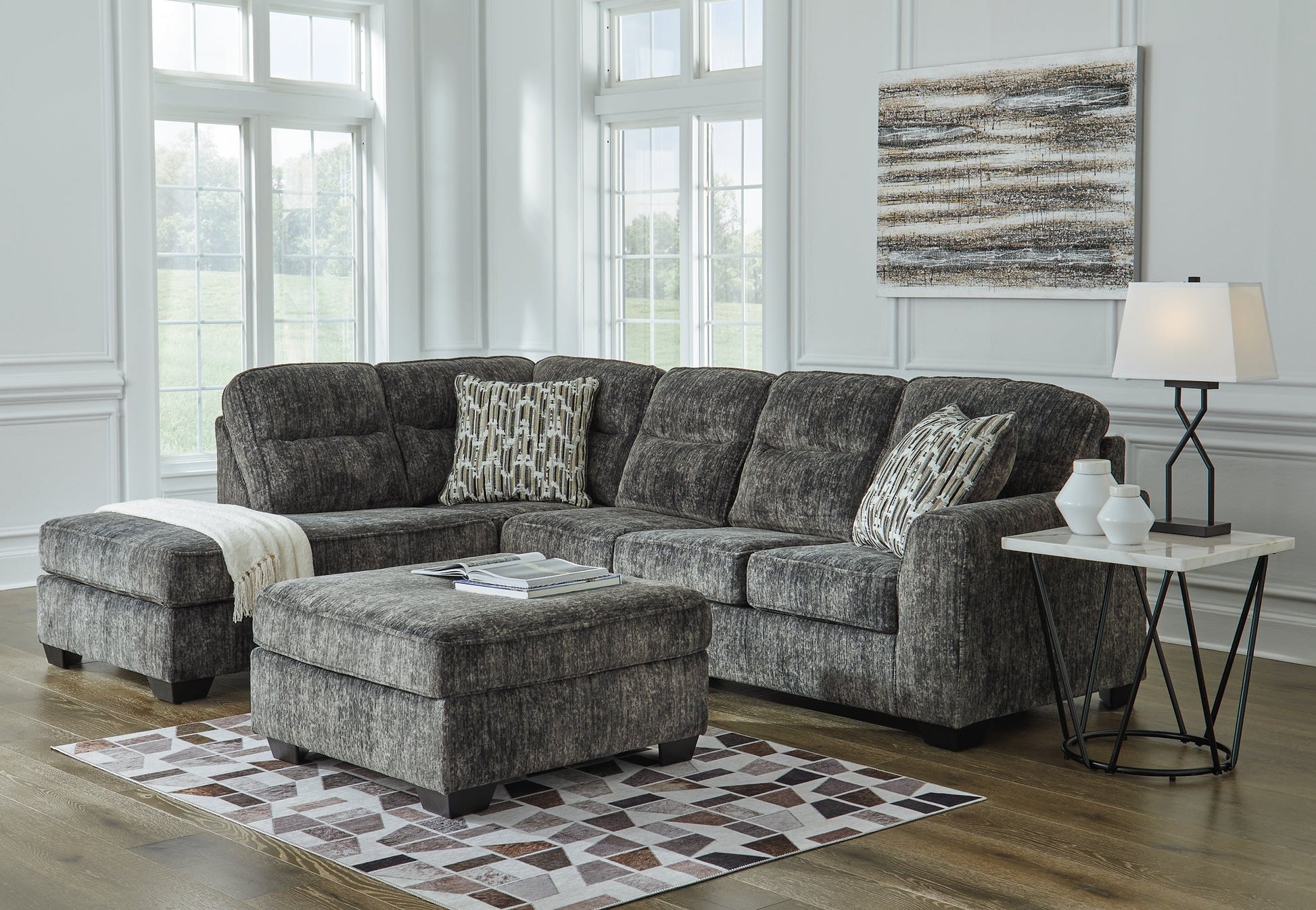 Lonoke 2-Piece Sectional with Ottoman at Towne & Country Furniture (AL) furniture, home furniture, home decor, sofa, bedding