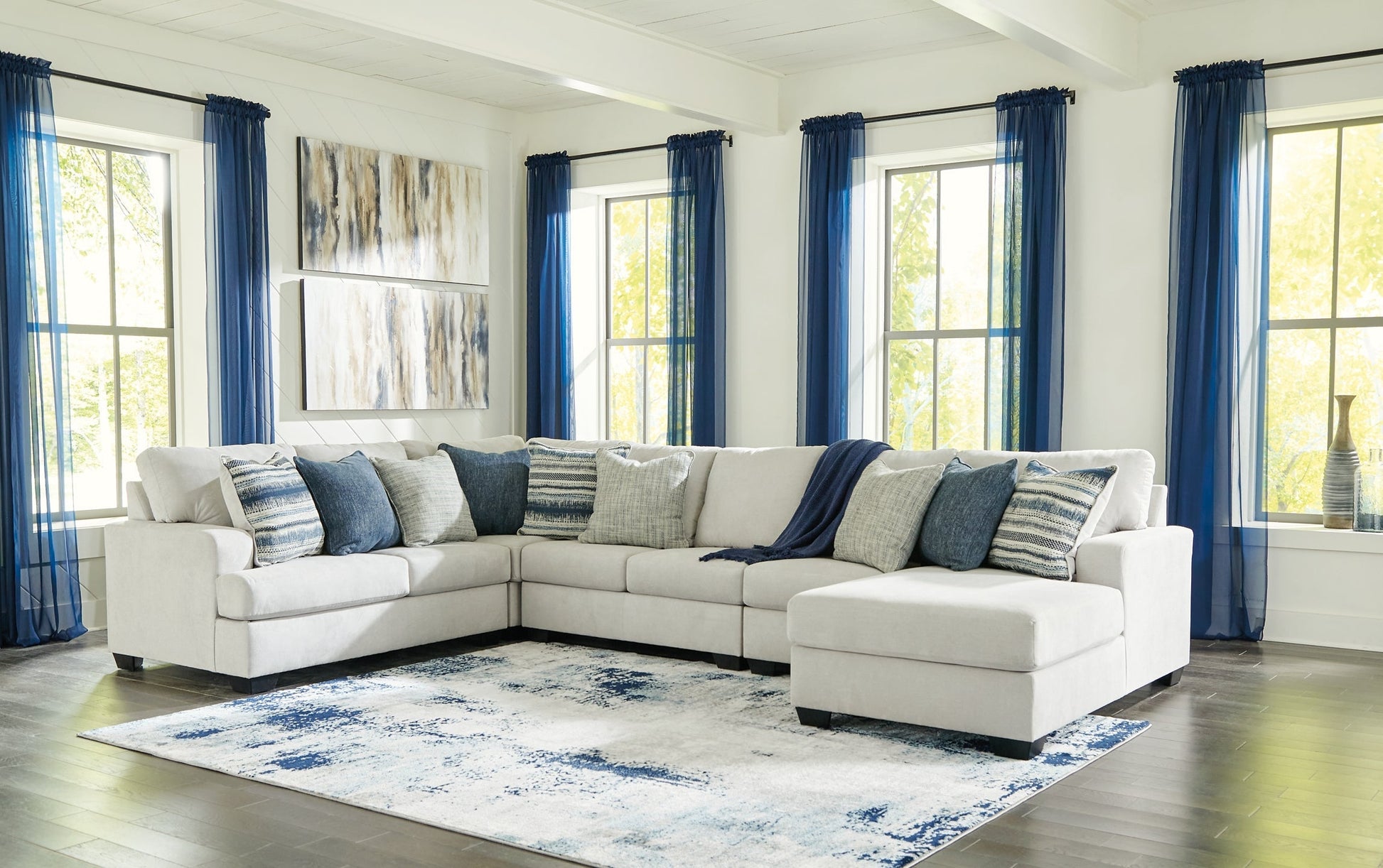 Lowder 5-Piece Sectional with Ottoman at Towne & Country Furniture (AL) furniture, home furniture, home decor, sofa, bedding
