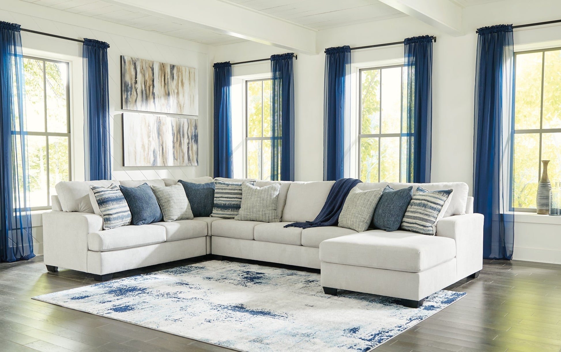 Lowder 5-Piece Sectional with Ottoman at Towne & Country Furniture (AL) furniture, home furniture, home decor, sofa, bedding