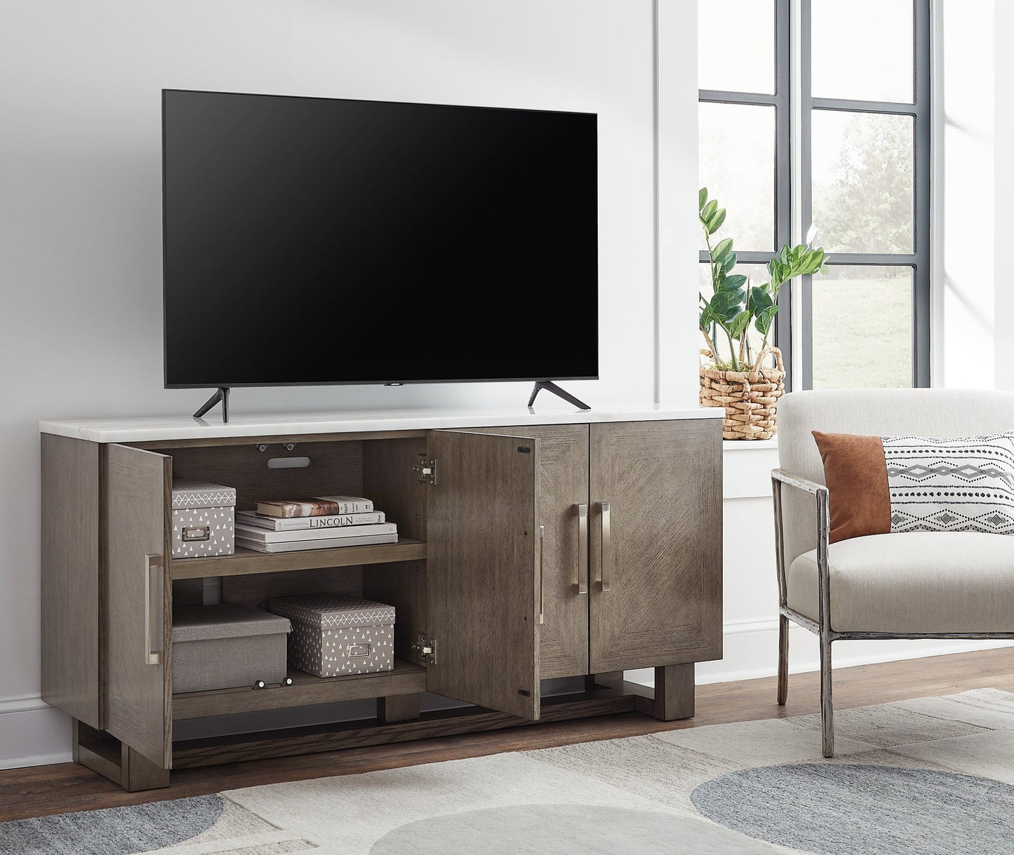 Loyaska Extra Large TV Stand at Towne & Country Furniture (AL) furniture, home furniture, home decor, sofa, bedding