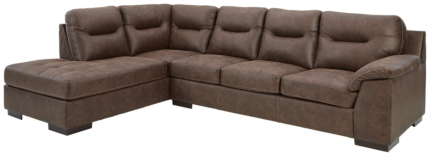 Maderla 2-Piece Sectional with Chaise at Towne & Country Furniture (AL) furniture, home furniture, home decor, sofa, bedding