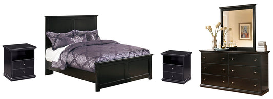 Maribel Full Panel Bed with Mirrored Dresser and 2 Nightstands at Towne & Country Furniture (AL) furniture, home furniture, home decor, sofa, bedding