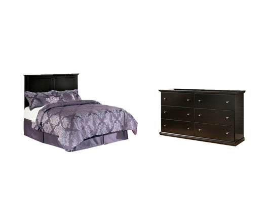 Maribel Full Panel Headboard with Dresser at Towne & Country Furniture (AL) furniture, home furniture, home decor, sofa, bedding