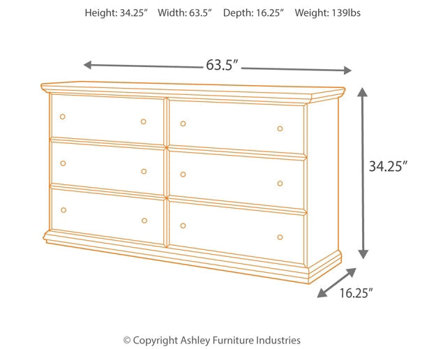 Maribel Twin Panel Headboard with Dresser at Towne & Country Furniture (AL) furniture, home furniture, home decor, sofa, bedding