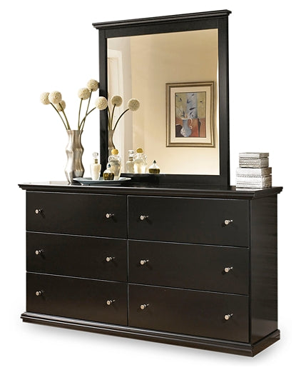 Maribel Twin Panel Headboard with Mirrored Dresser, Chest and 2 Nightstands at Towne & Country Furniture (AL) furniture, home furniture, home decor, sofa, bedding