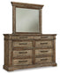 Markenburg Dresser and Mirror at Towne & Country Furniture (AL) furniture, home furniture, home decor, sofa, bedding