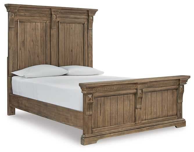 Markenburg Queen Panel Bed with Mirrored Dresser at Towne & Country Furniture (AL) furniture, home furniture, home decor, sofa, bedding