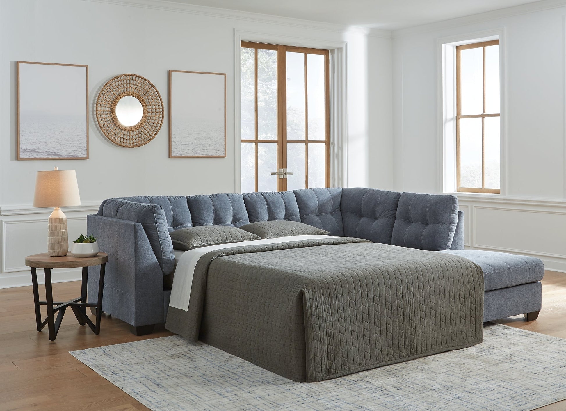 Marleton 2-Piece Sleeper Sectional with Ottoman at Towne & Country Furniture (AL) furniture, home furniture, home decor, sofa, bedding