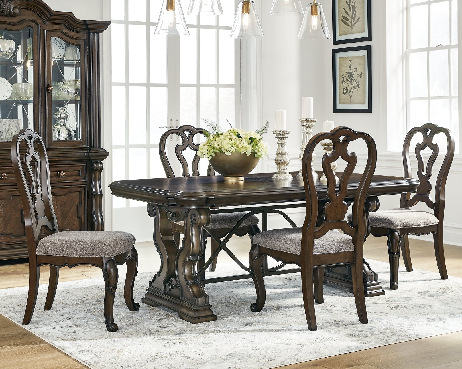 Maylee Dining Table and 4 Chairs at Towne & Country Furniture (AL) furniture, home furniture, home decor, sofa, bedding