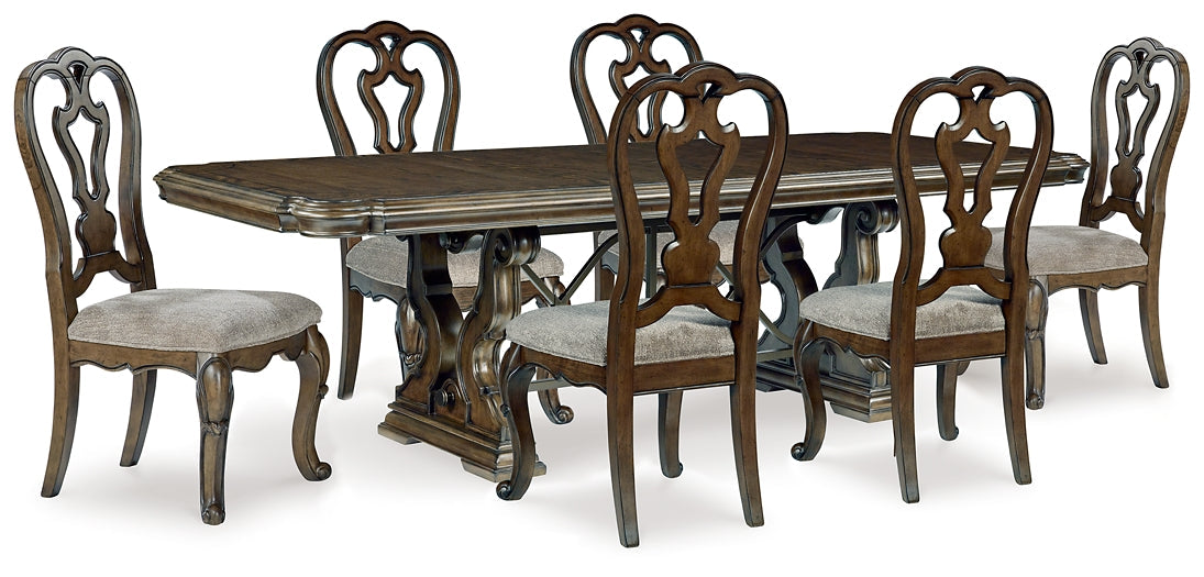 Maylee Dining Table and 6 Chairs at Towne & Country Furniture (AL) furniture, home furniture, home decor, sofa, bedding