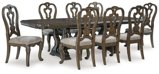 Maylee Dining Table and 8 Chairs at Towne & Country Furniture (AL) furniture, home furniture, home decor, sofa, bedding