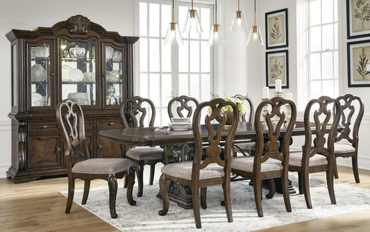 Maylee Dining Table and 8 Chairs at Towne & Country Furniture (AL) furniture, home furniture, home decor, sofa, bedding