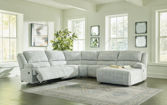McClelland 5-Piece Reclining Sectional with Chaise at Towne & Country Furniture (AL) furniture, home furniture, home decor, sofa, bedding