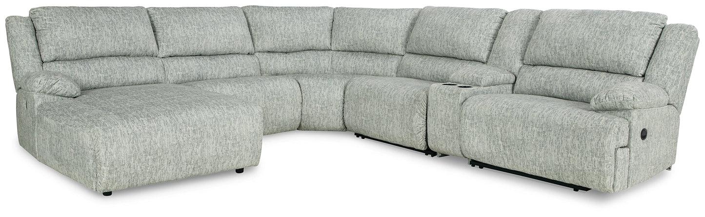 McClelland 6-Piece Reclining Sectional with Chaise at Towne & Country Furniture (AL) furniture, home furniture, home decor, sofa, bedding