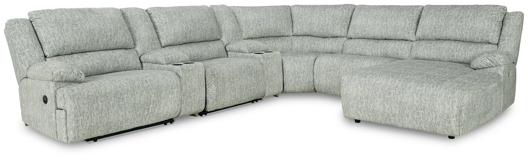 McClelland 7-Piece Reclining Sectional with Chaise at Towne & Country Furniture (AL) furniture, home furniture, home decor, sofa, bedding