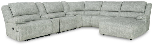 McClelland 7-Piece Reclining Sectional with Chaise at Towne & Country Furniture (AL) furniture, home furniture, home decor, sofa, bedding