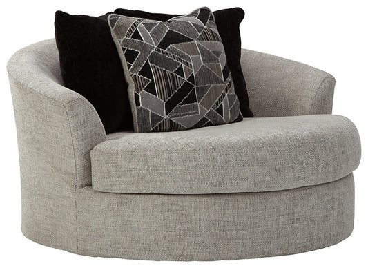 Megginson Oversized Round Swivel Chair at Towne & Country Furniture (AL) furniture, home furniture, home decor, sofa, bedding