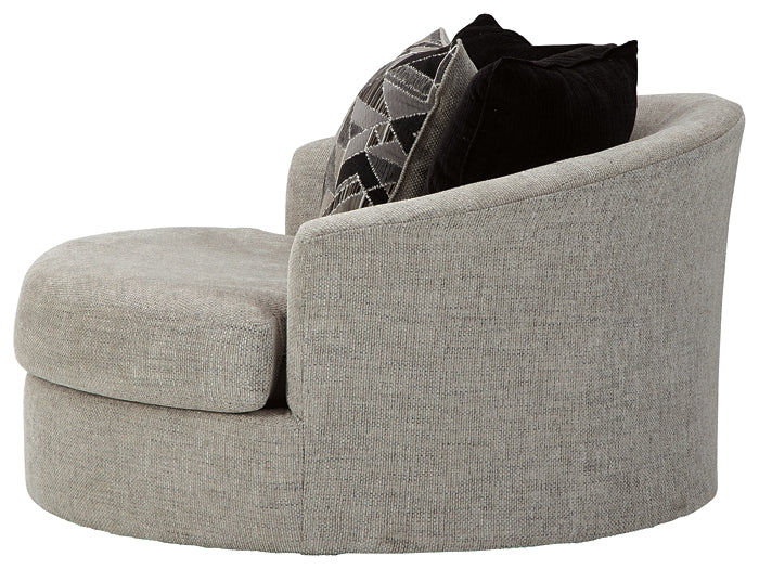 Megginson Oversized Round Swivel Chair at Towne & Country Furniture (AL) furniture, home furniture, home decor, sofa, bedding