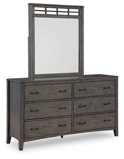 Montillan California King Panel Bed with Mirrored Dresser and Nightstand at Towne & Country Furniture (AL) furniture, home furniture, home decor, sofa, bedding