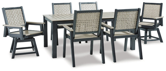 Mount Valley Outdoor Dining Table and 6 Chairs at Towne & Country Furniture (AL) furniture, home furniture, home decor, sofa, bedding