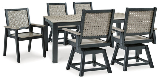 Mount Valley Outdoor Dining Table and 6 Chairs at Towne & Country Furniture (AL) furniture, home furniture, home decor, sofa, bedding