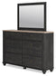 Nanforth Dresser and Mirror at Towne & Country Furniture (AL) furniture, home furniture, home decor, sofa, bedding