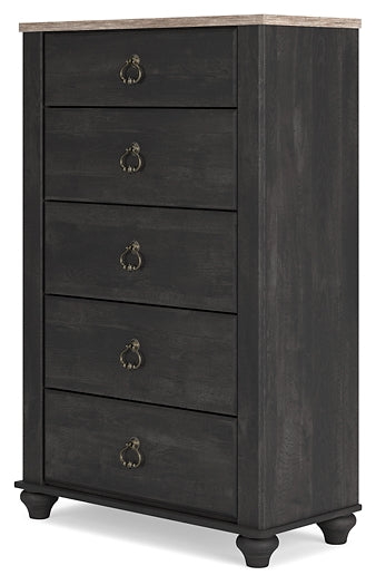Nanforth Five Drawer Chest at Towne & Country Furniture (AL) furniture, home furniture, home decor, sofa, bedding