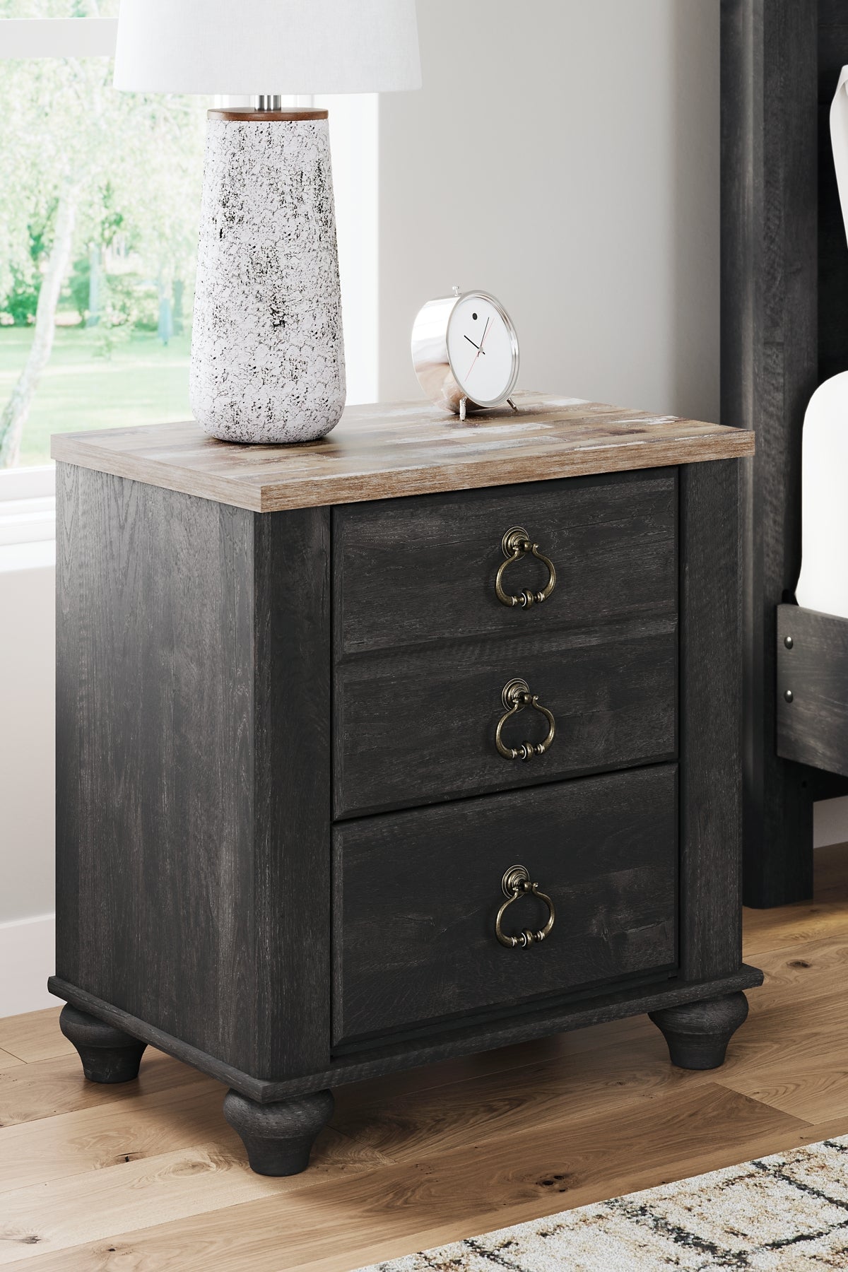 Nanforth Queen Panel Headboard with Mirrored Dresser and Nightstand at Towne & Country Furniture (AL) furniture, home furniture, home decor, sofa, bedding