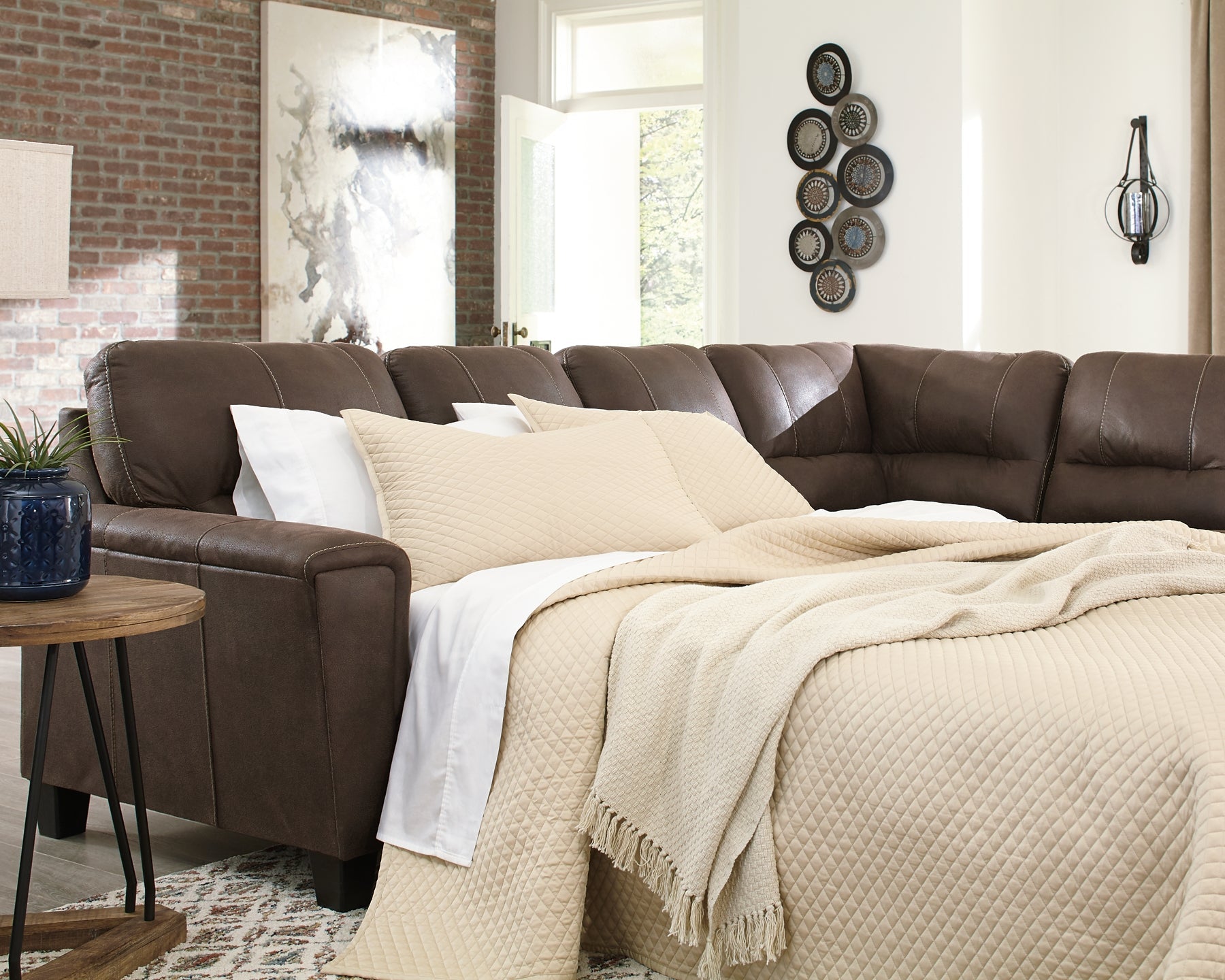 Navi 2-Piece Sleeper Sectional with Chaise at Towne & Country Furniture (AL) furniture, home furniture, home decor, sofa, bedding