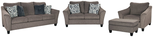 Nemoli Sofa, Loveseat, Chair and Ottoman at Towne & Country Furniture (AL) furniture, home furniture, home decor, sofa, bedding