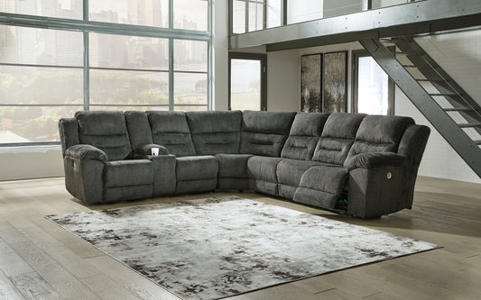 Nettington 4-Piece Power Reclining Sectional at Towne & Country Furniture (AL) furniture, home furniture, home decor, sofa, bedding
