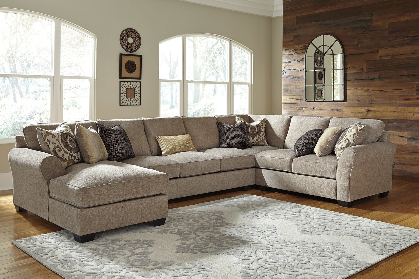 Pantomine 4-Piece Sectional with Chaise at Towne & Country Furniture (AL) furniture, home furniture, home decor, sofa, bedding