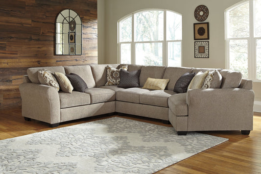 Pantomine 4-Piece Sectional with Cuddler at Towne & Country Furniture (AL) furniture, home furniture, home decor, sofa, bedding