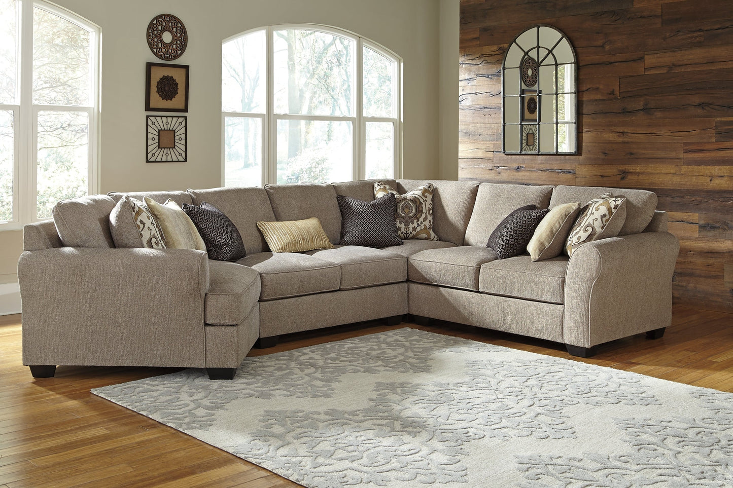 Pantomine 4-Piece Sectional with Cuddler at Towne & Country Furniture (AL) furniture, home furniture, home decor, sofa, bedding