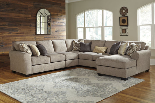 Pantomine 5-Piece Sectional with Chaise at Towne & Country Furniture (AL) furniture, home furniture, home decor, sofa, bedding