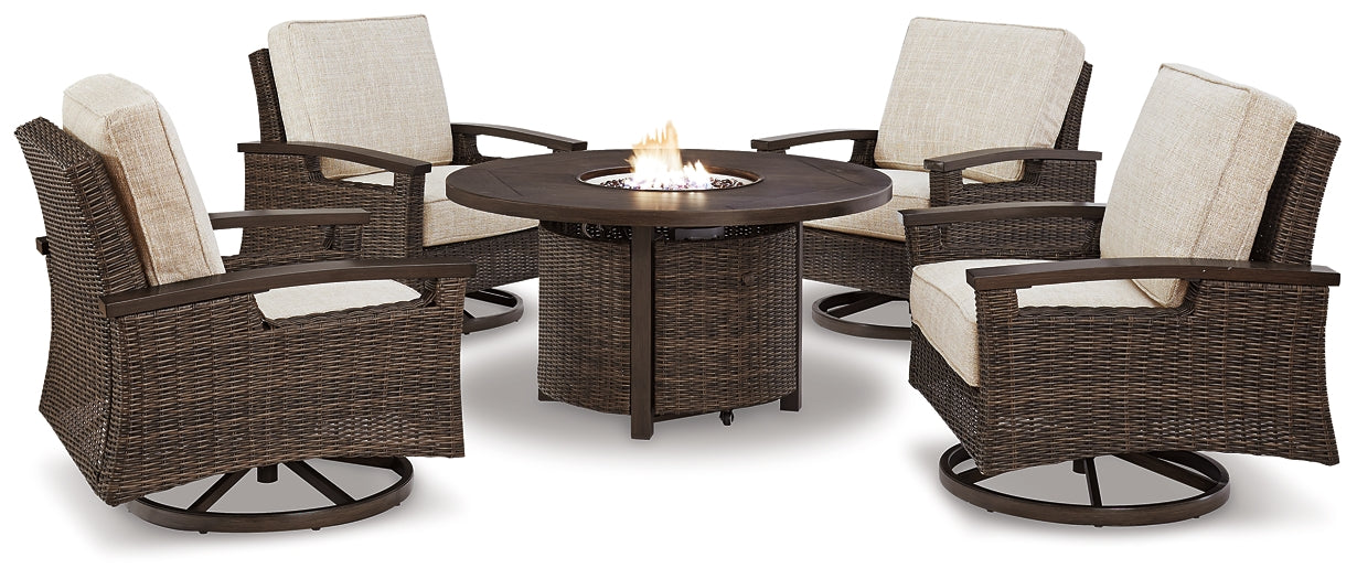 Paradise Trail Outdoor Fire Pit Table and 4 Chairs at Towne & Country Furniture (AL) furniture, home furniture, home decor, sofa, bedding