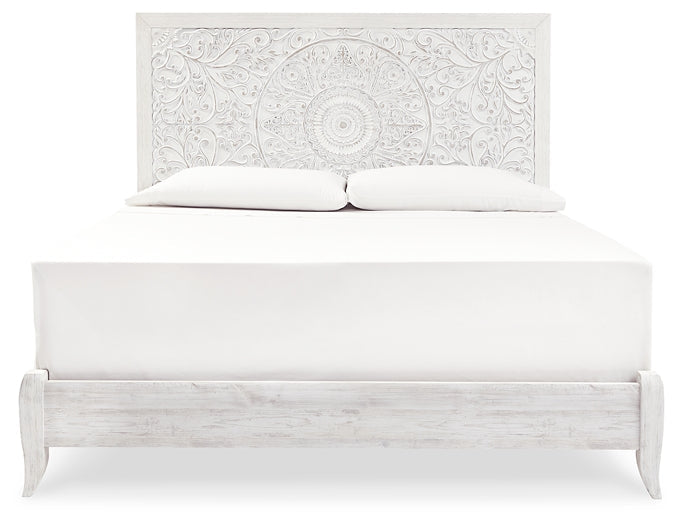 Paxberry King Panel Bed with Mirrored Dresser, Chest and 2 Nightstands at Towne & Country Furniture (AL) furniture, home furniture, home decor, sofa, bedding