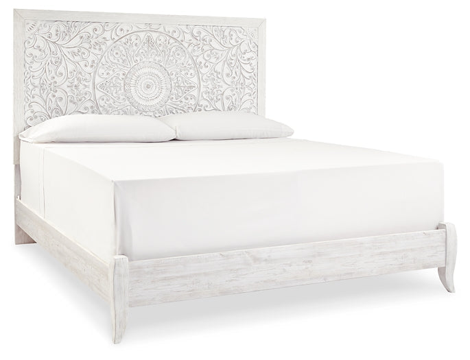 Paxberry King Panel Bed with Mirrored Dresser, Chest and 2 Nightstands at Towne & Country Furniture (AL) furniture, home furniture, home decor, sofa, bedding