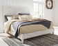 Paxberry King Panel Bed with Mirrored Dresser and 2 Nightstands at Towne & Country Furniture (AL) furniture, home furniture, home decor, sofa, bedding