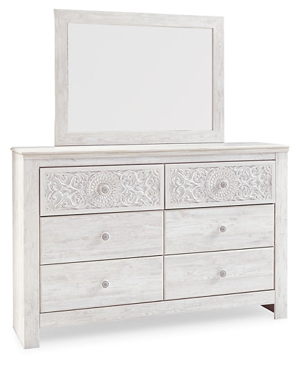 Paxberry Queen Panel Bed with Mirrored Dresser, Chest and 2 Nightstands at Towne & Country Furniture (AL) furniture, home furniture, home decor, sofa, bedding